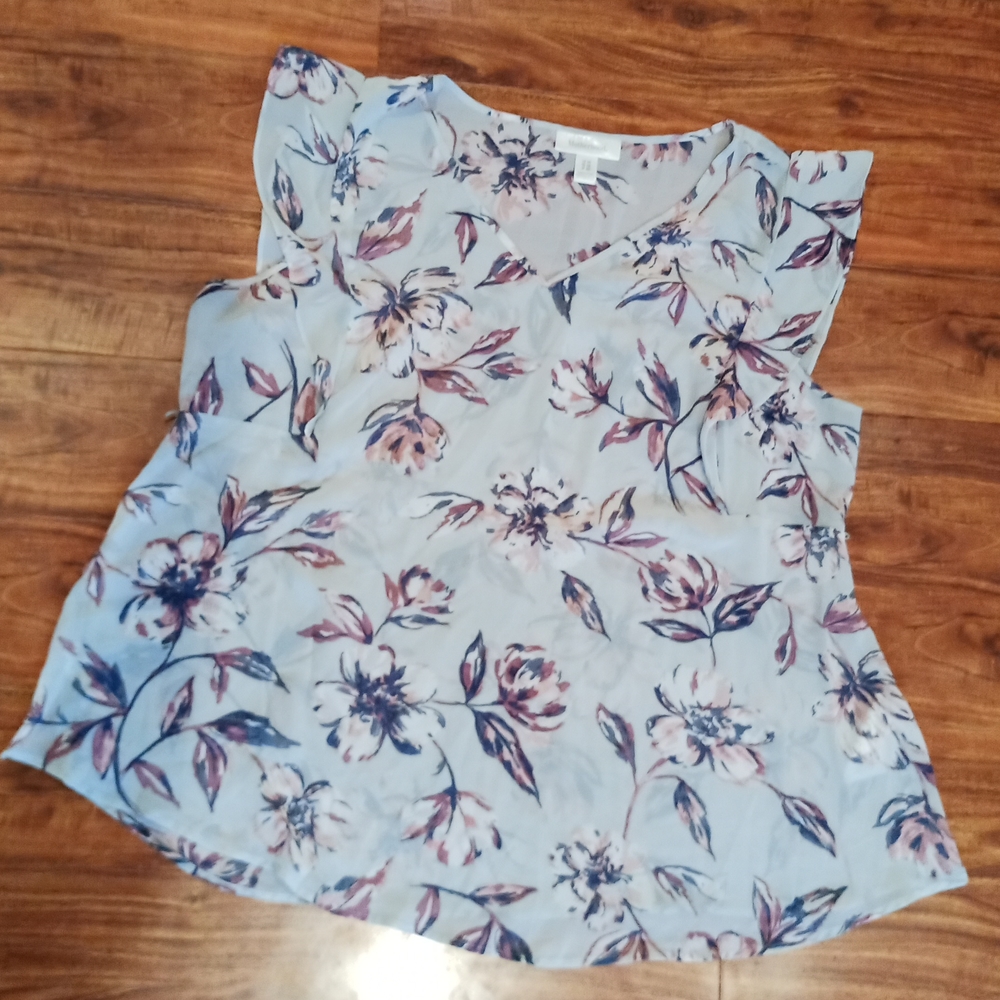🤰Motherhood Maternity Sheer Floral Blouse, 1X